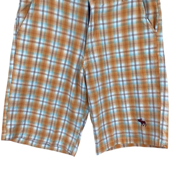 Abercrombie & Fitch Orange White Blue Brown SHorts Size 30 Mens - Picture 3 of 7